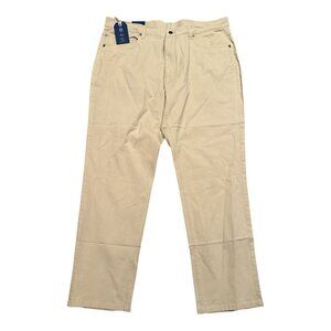 Footjoy FJ 1857 Sueded Cotton Twill Trouser Pants Men's 42x30 Tan Golf Pants NWT